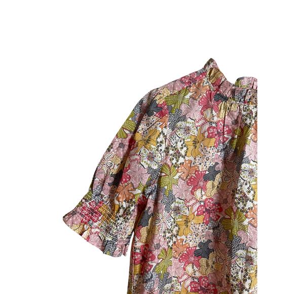 J.Crew Liberty Fabrics Smocked Puff-Sleeve in Liberty Mauve Womans Small - Picture 8 of 12